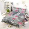 Pink White Carnation Toile Bedding Set