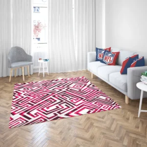 Pink White Maze Rug 2