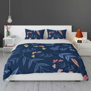 Pink Yellow Peach Flowers Bedding Set 1