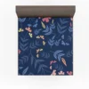 Pink Yellow Peach Flowers Fitted Sheet