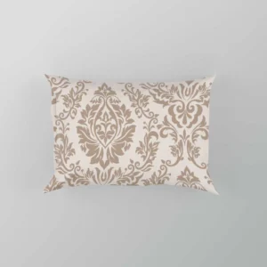 Pinkish Tan Damask In Albescent White Pillow Case