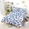 Pinky Blue Leopard Print Bedding Set