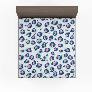 Pinky Blue Leopard Print Fitted Sheet