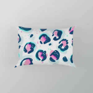 Pinky Blue Leopard Print Pillow Case