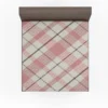 Plaid Check Pattern In Pastel Pink Faded Fitted Sheet