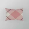 Plaid Check Pattern In Pastel Pink Faded Pillow Case