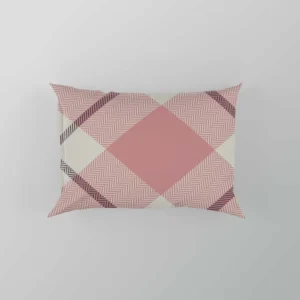 Plaid Check Pattern In Pastel Pink Faded Pillow Case