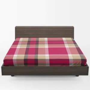 Plaid Checkered Hot Pink Pattern Fitted Sheet 1