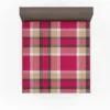 Plaid Checkered Hot Pink Pattern Fitted Sheet