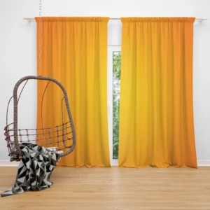 Plain Orange Gradient Color Curtain