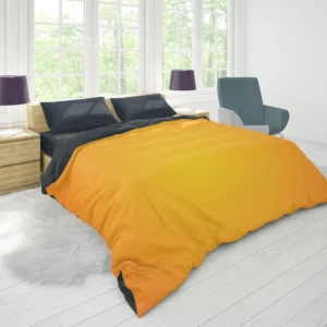 Plain Orange Gradient Color Duvet Cover 1