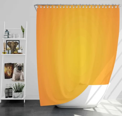 Plain Orange Gradient Color Shower Curtain