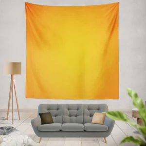 Plain Orange Gradient Color Wall Tapestry