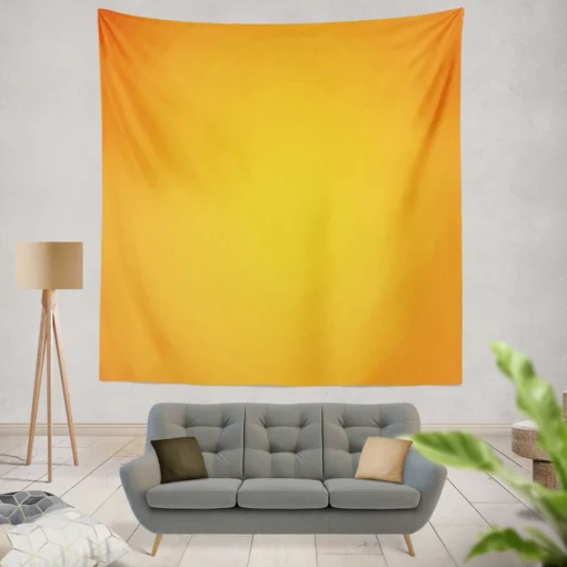 Plain Orange Gradient Color Wall Tapestry