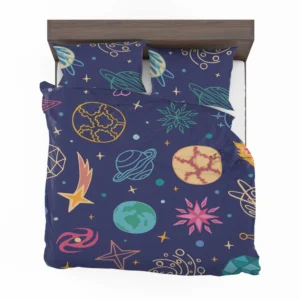 Planets Tail star Pattern Bedding Set 2