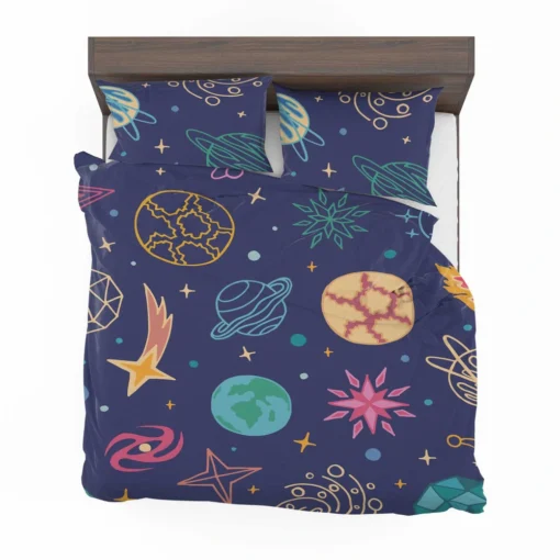 Planets Tail star Pattern Bedding Set 2