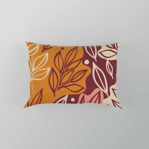 Plants Leaves Fall Print Design Pillow Case