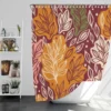 Plants Leaves Fall Print Design Shower Curtain