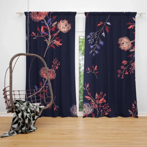 Pohutukawa Flower Design Curtain