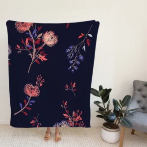 Pohutukawa Flower Design Fleece Blanket