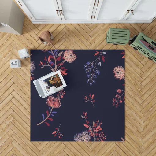 Pohutukawa Flower Design Rug