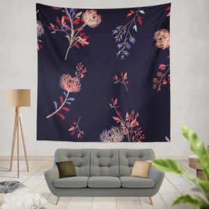 Pohutukawa Flower Design Wall Tapestry