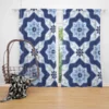 Portuguese Azulejo Tile Pattern Curtain