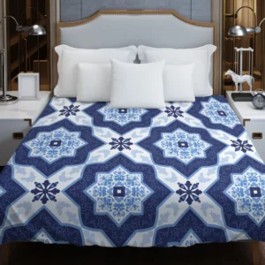 Portuguese Azulejo Tile Pattern Duvet Cover