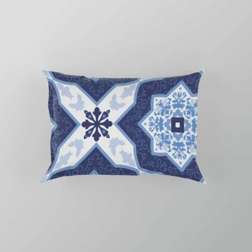 Portuguese Azulejo Tile Pattern Pillow Case