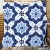 Portuguese Azulejo Tile Pattern Quilt Blanket