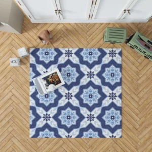 Portuguese Azulejo Tile Pattern Rug