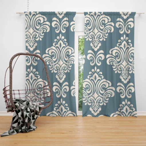 Portuguese Damask Design Curtain