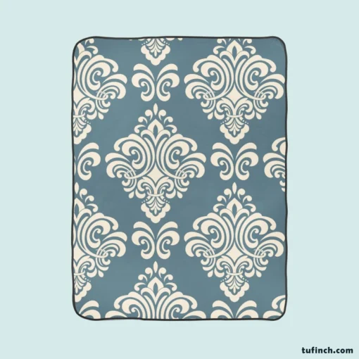 Portuguese Damask Design Fleece Blanket 1