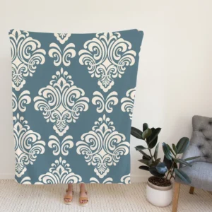 Portuguese Damask Design Fleece Blanket