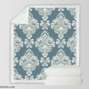 Portuguese Damask Design Sherpa Fleece Blanket