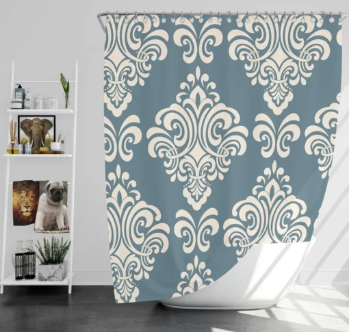 Portuguese Damask Design Shower Curtain