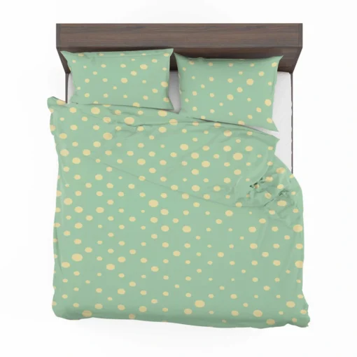 Preppy Green Polka Dots Pattern Bedding Set 2