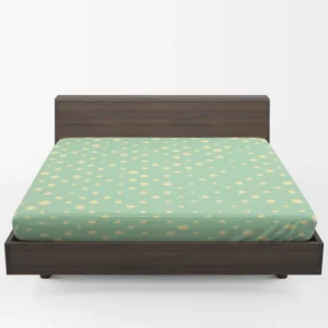 Preppy Green Polka Dots Pattern Fitted Sheet 1