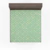 Preppy Green Polka Dots Pattern Fitted Sheet