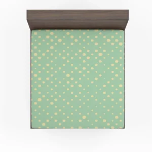 Preppy Green Polka Dots Pattern Fitted Sheet