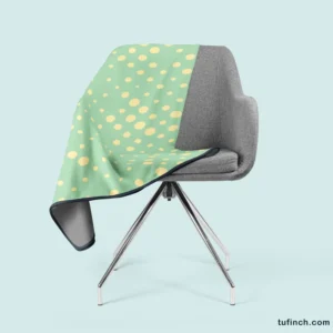 Preppy Green Polka Dots Pattern Fleece Blanket 2