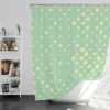 Preppy Green Polka Dots Pattern Shower Curtain