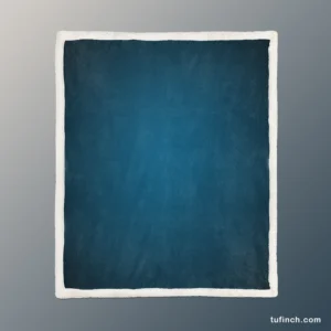 Prussian Blue Gradient Color Sherpa Fleece Blanket 1