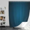 Prussian Blue Gradient Color Shower Curtain