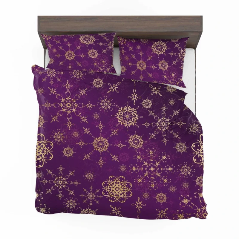 Purple And Gold Abstract Bedding Set 2