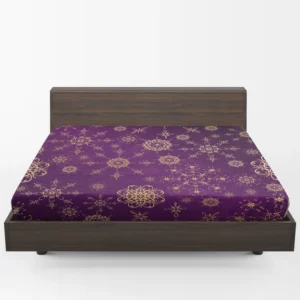 Purple And Gold Abstract Fitted Sheet 1