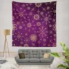 Purple And Gold Abstract Wall Tapestry