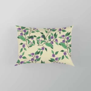 Purple Basil Flowers Pattern Pillow Case