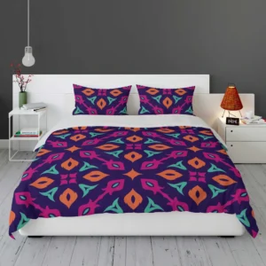 Purple Batik Folk Design Bedding Set 1