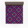 Purple Batik Folk Design Fitted Sheet